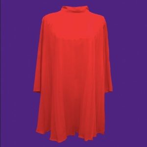 ASOS Pleated Red Shift Dress